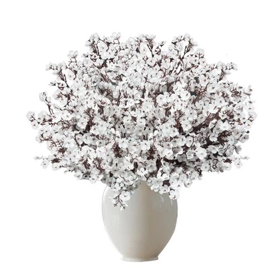 12 Piezas Ramos de Gypsophila Artificiales Flores Blancas Aliento Bebé Tacto Real F... Foto 1 de 4