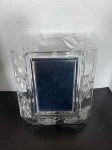 5x7 Home Beautiful Floral Frosted Crystal Picture Frame Harmony - Picture 1 of 2