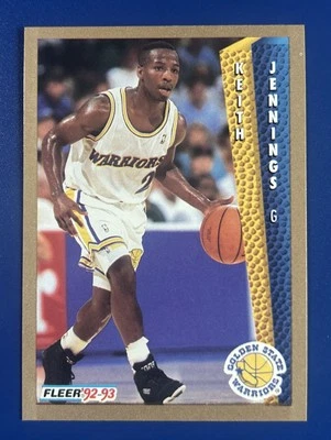 1992-93 Fleer Basketball Keith Jennings Golden State Warriors #341 - Image 1 of 2