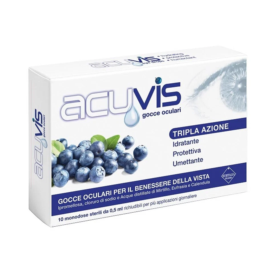 Euritalia Pharma Acuvis Gocce Oculari, 10 fiale