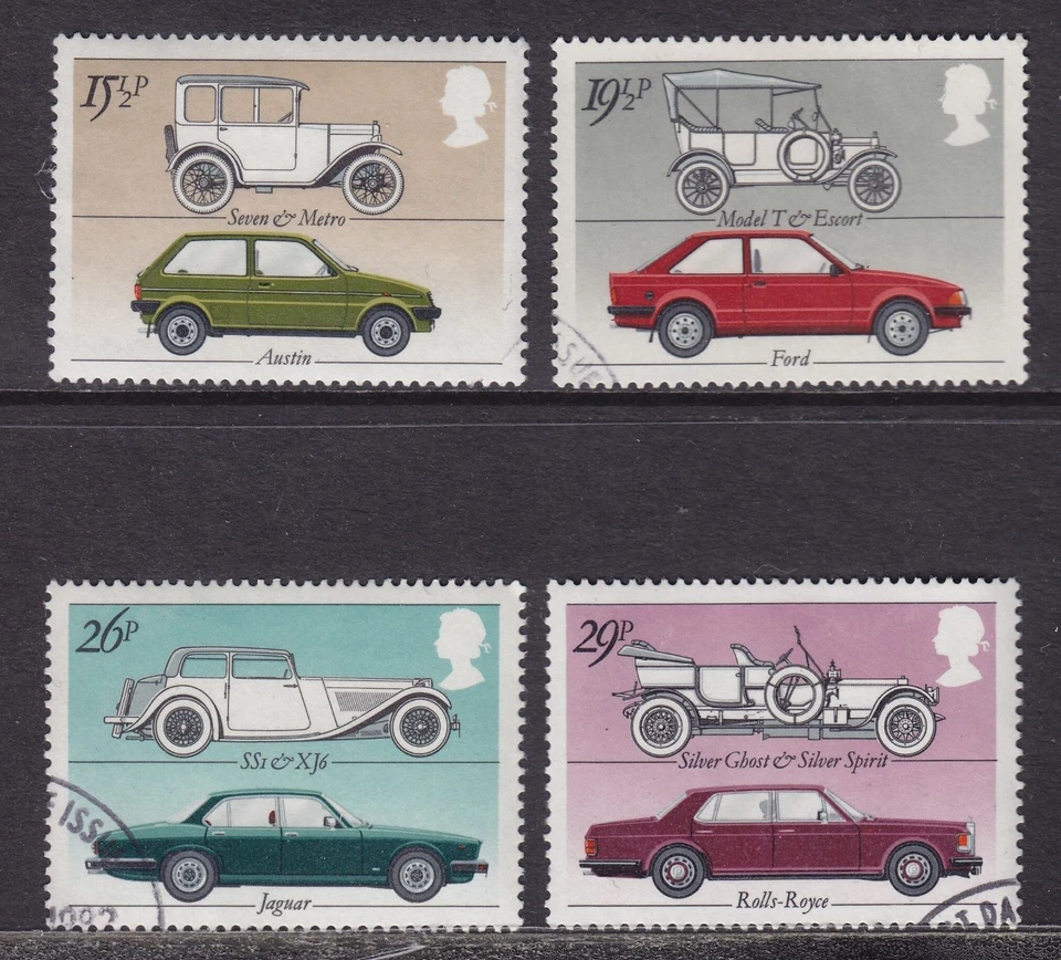 GB 1982 Commemorative Stamps~Motor Cars~Very Fine Used Set~(ex fdc)UK Seller - Image 1 of 1