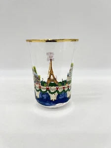 Anthropologie Holiday In The City Juice Glass Set of 4 Glasses Paris - Picture 1 of 8