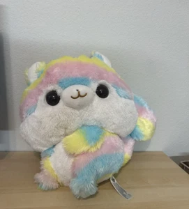 Amuse Big Rainbow Fuzzy Tail Squirrel Plush 12” Plush Soft Kawaii Round 1 - Picture 1 of 9
