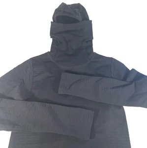 ATHLETA Flurry Balaclava Rib Mix Solid Top Women's Size XS, BLACK Ski Mask - Picture 1 of 7