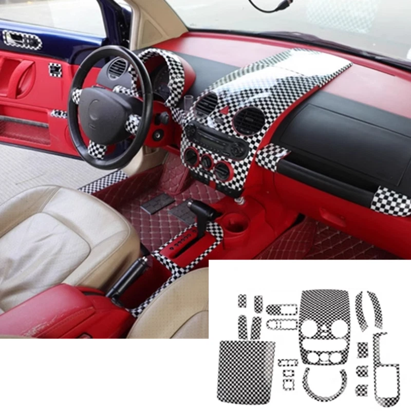 Kit de molduras decoración interior negro para Volkswagen Beetle 2003-2010 decoración marco Foto 1 de 4