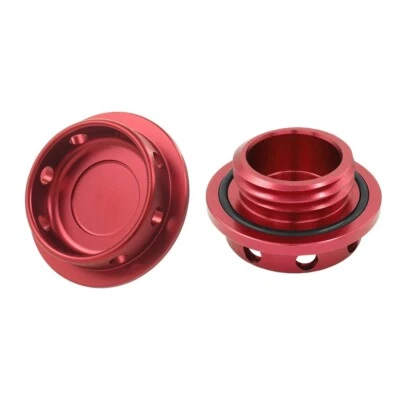 V2 RED BILLET RACING ENGINE OIL FILLER CAP For SUBARU WRX STI IMPERZA - Image 1 of 4