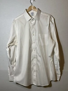 Brooks Brothers 1818 Hombres 16.5/36 Supima Algodón Sin Planchar Ajuste Regular Blanco Clásico - Imagen 1 de 13
