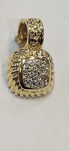 MAGNIFICENT DAVID YURMAN Solid 18K YELLOW GOLD DIAMOND PENDANT Albion Diamonds - Picture 1 of 10