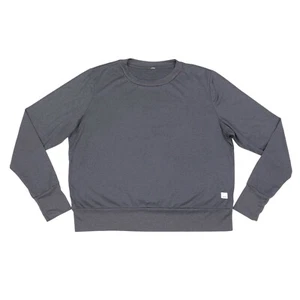 Vuori Women's Daydream Crew Long Sleeve Size XL Heather Gray-ish Blue - Picture 1 of 8