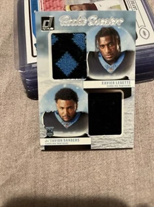 2024 Donruss Rookie Sweaters Xavier Legette / JA’tavion Sanders Worn Panthers RC - Picture 1 of 2