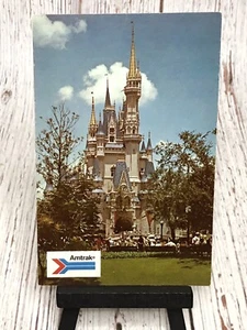 Cinderella Castle Walt Disney World Orlando FL Magic Kingdom Amtrak Postcard - Picture 1 of 4