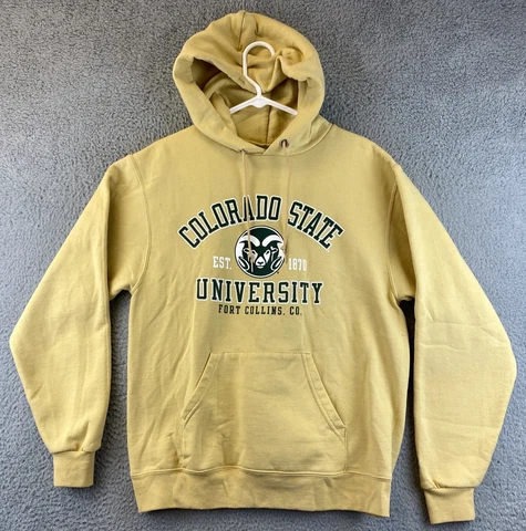 Colorado State University Hoodie Sweatshirt Adult M Champion Yellow / 75-55 Cover