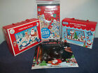 CHRISTMAS BUNDLE - 2 x 45 PIECE JIGSAW PUZZLES, SCRATCH ART, STICKER BOOK - NEW