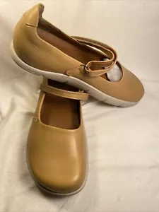 New Kalso Earth Shoes Womens 7 Dash Light Beige LEATHER Mary Jane - Picture 1 of 7