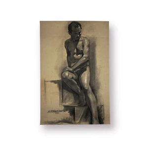 ARMANDO FERNANDEZ.Drawing. Painter. San Alejandro. Cuban Art. Collectable. - Picture 1 of 5