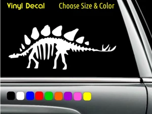 Stegosaurus Skeleton Dinosaur Decal Laptop Window Sticker CHOOSE SIZE COLOR - Picture 1 of 2