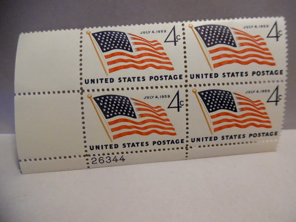 SCOTT STAMP # 1132 49 STAR FLAG 4 CENT PLATE BLOCK - MNH - Image 1 of 1
