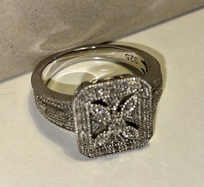 neuer Cocktail-Ring, 925 Silber mit Diamanten 0,15 Karat - Bild 1 von 2