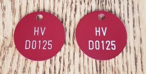 Custom Engraved Anodized Aluminum Valve Tags - Picture 1 of 5