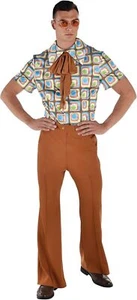 Amscan Men's 60's Costume Kit Polyester Shirt Pants Scarf Choice L/XL orPlus 2XL - Picture 1 of 5