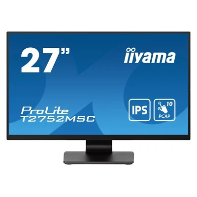 IIYAMA 27" ProLite FHD IPS PCAP 10pt Touch Monitor 400 cd/m2 1:1000 T2752MSC-B1 - Image 1 of 4