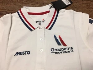 Musto Team France Women’s Top Shirt America’s Cup Sailing Polo 100% Cotton - Picture 1 of 11