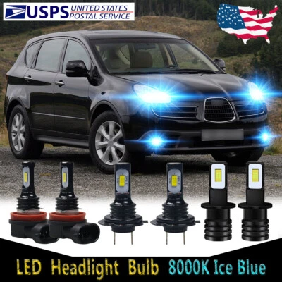 Para Subaru B9 Tribeca 2006-2007 Bombilla Faro LED Luz Alta Baja + Luz Antiniebla HKL Foto 1 de 4