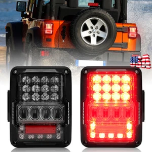 Popular LED Tail Lights Reverse Turn Lamps for Jeep 07-18 Wrangler JK Clear Lens - Bild 1 von 11