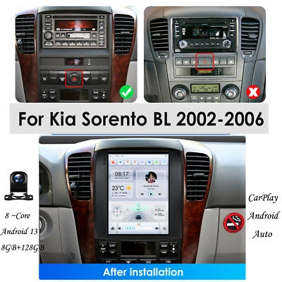 For 2002-2006 Kia Sorento Carplay 9.7in Android 13 Car Radio GPS 8+128GB Stereo - Image 1 of 4