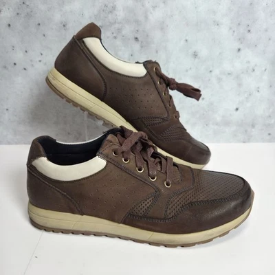 Bacco Bucci Linus Brown Leather Sneakers Mens Size 9 Casual Shoes - Image 1 of 4