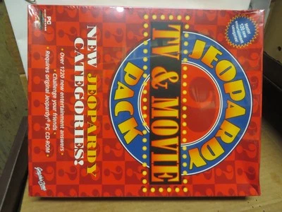 CD ROM VINTAGE 1990's SOFTWARE-SEALED-UNUSED " JEOPARDY TV MOVIE PACK " - Image 1 of 4