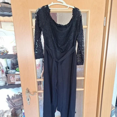Eleganter Damen Overall Gr 38/40 in Schwarz mit Spitze - Bild 1 von 3