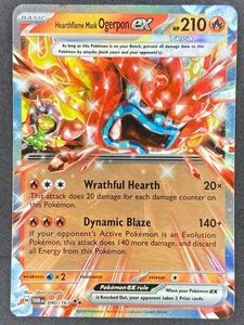 Pokémon Hearthflame Mask Ogerpon ex 040/167 TWM Twilight Masquerade NM - Picture 1 of 2