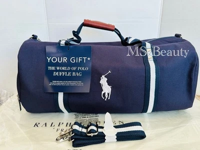 POLO Ralph Lauren Navy Blue Duffle Gym Weekend Carry on Travel Bag (20”x10”x9”) - Image 1 of 4