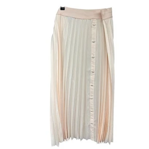 Nordstrom Daniel Rainn Damen XL creme Plissee professioneller Midi bescheidener Rock  - Bild 1 von 7