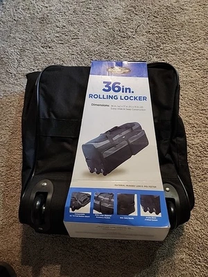 NWT  Travelers Club 36inch Rolling Locker Black Grey Travel Luggage Extra Wide  - Image 1 of 4