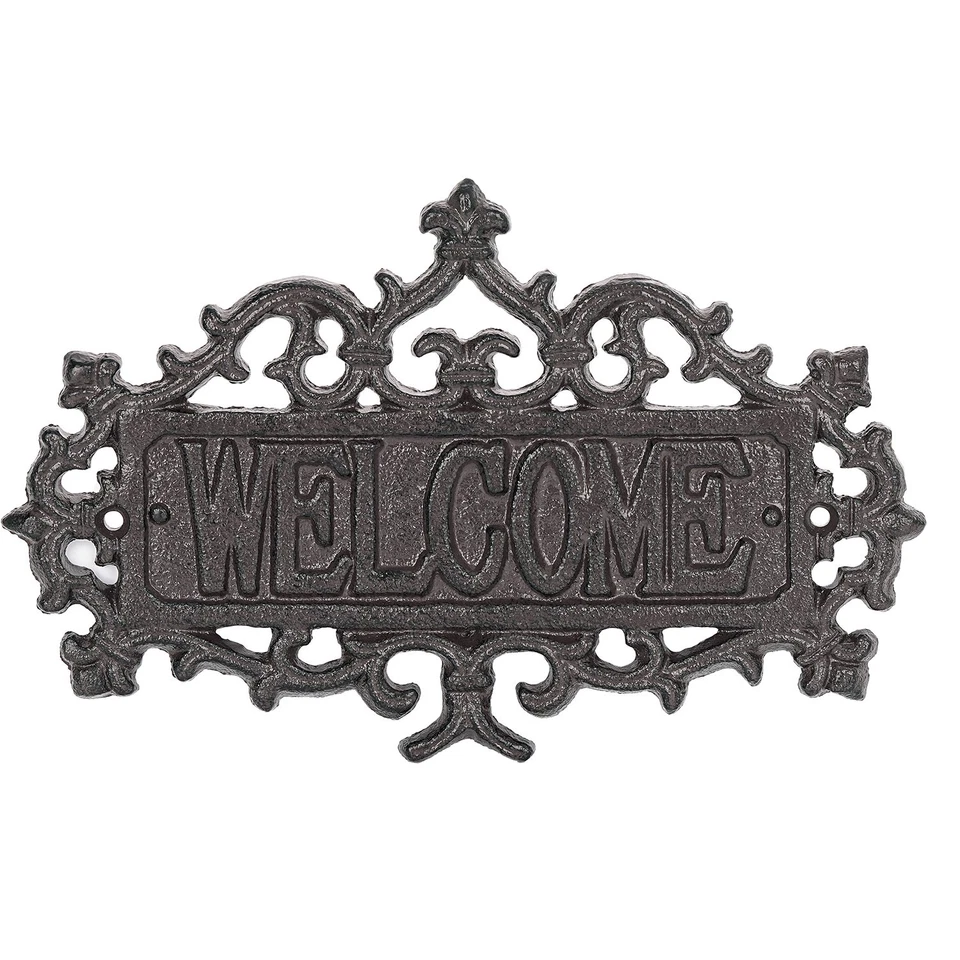 Sungmor Vintage Cast Iron Welcome Sign Decorative Home Garden Rustic Wall Plaque - Image 1 of 1