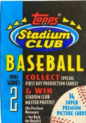  Sealed Card Pack (1993 Series 2) TOPPS STADIUM CLUB BASEBALL Series 2  - Image 1 of 2