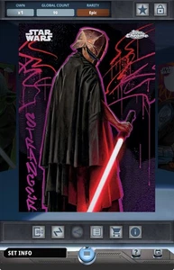 Topps Star Wars Card Trader 2025 Chrome Galactic Grafitti Chrome - The Stranger - Imagen 1 de 2