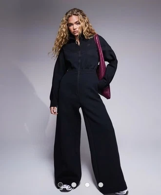 Nike Tech Fleece Jumpsuit XS Black Sportswear Windrunner 31" Inseam Wide Leg - Image 1 of 4