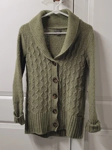 Eddie Bauer Cardigan Sweater Women's Size: Small Adorable Button Lambs Wool - Picture 1 of 11