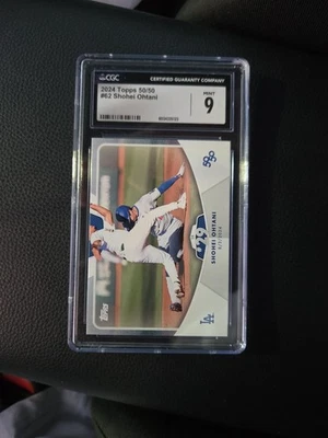 Mint 9 2024 Topps 50/50 #62 Shohei Ohtani Graded CGC - Image 1 of 3