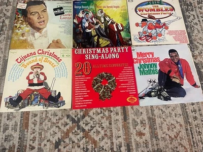LOT OF 6 DIFFERENT CHRISTMAS LP'S ALL LISTED THE WOMBLES JOHNNY MATHIS ETC - Image 1 of 2