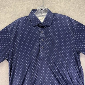 Collars & Co Vestito Colletto Polo Uomo Blu Medio Geometrico Performance - Foto 1 di 7