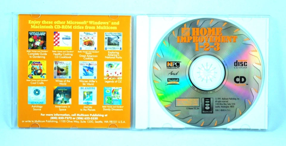 HOME IMPROVEMENT 1-2-3 CD-ROM FOR DO IT YOUR SELFERS  -  WINDOWS SYSTEMS - Image 1 of 2