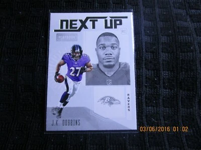 2020 panini playbook football Next Up J.K Dobbins Insert RC # 13 - Image 1 of 2