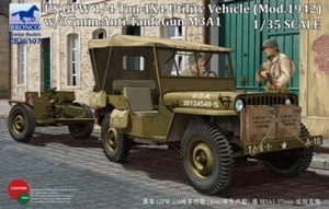 Camión utilitario ligero Bronco Cb35107 - 1/35 EE. UU. GPW 4X4 con pistola antitanque de 37 mm M3A1 - Imagen 1 de 1