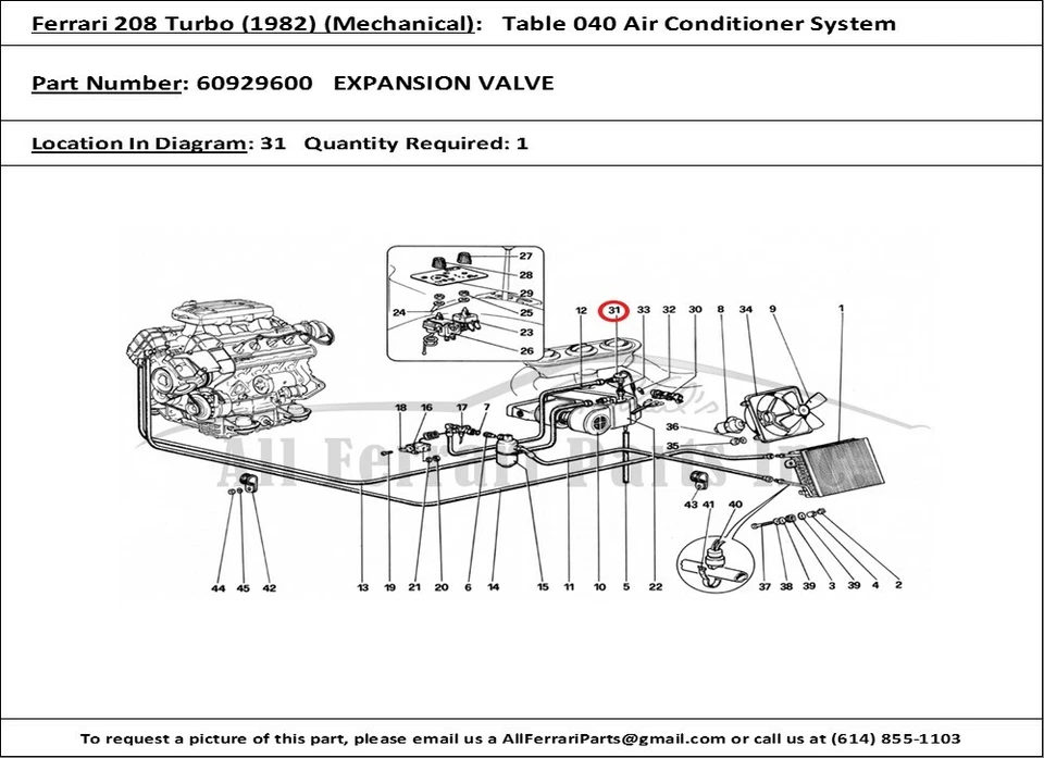 Válvula de expansión Ferrari 308 Mondial 400 365 512Bb 60929600 Foto 1 de 1