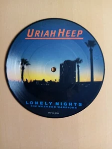 Uriah Heep. Lonely Nights. 7"Picture Disc In VGC. 1983 - Picture 1 of 2