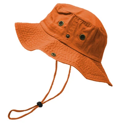 Sombrero Cubo Sol Verano Hombres 100% Algodón Pesca Camping Safari Boonie Gorra Militar Foto 1 de 4
